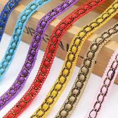 10米一卡小香風1.2cm8字小花邊DIY配件服裝窗簾家居輔料批發