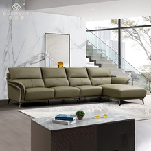 真皮免洗沙发轻奢布艺沙发家用现代简约客厅木加布沙发组合意式
