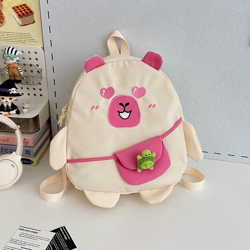 Hombres y niñas en línea, mochilas Kapibara, mochilas para niños de gran capacidad, mochilas para niños de dibujos animados lindas