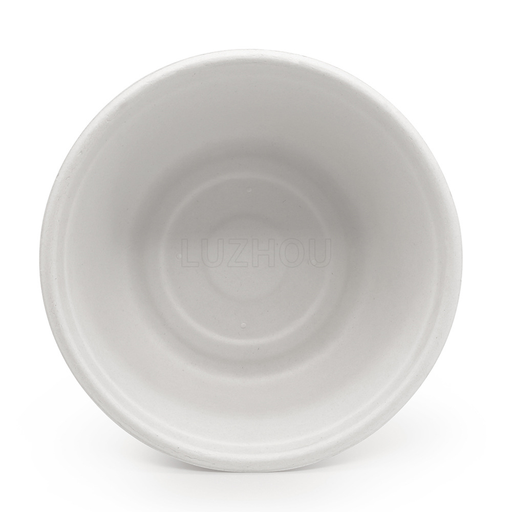 Fábrica verde al por mayor de pulpa de caña de azúcar desechable vajilla de Protección Ambiental 1000ml tazón redondo compostable degradable tazón de papel