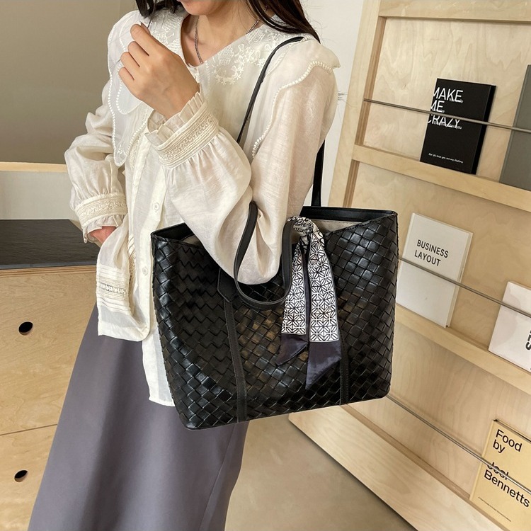 夏季新款女包托特包韓版鏈條包質感撞色時尚單肩斜挎包小香風女包