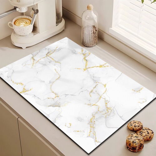 Kitchen draining mat diatomite non-slip mat countertop water-absorbent mat coffee table heat-insulating coaster cup mat coffee machine mat