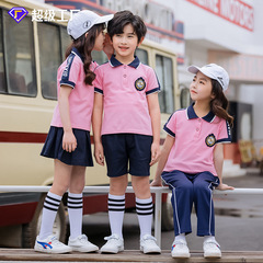 Children's summer suit set of two pieces, school uniform and class uniform, new kindergarten summer dress, sportswear, English style