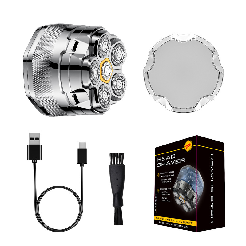 Magnetic Rotating Blade Bald Head Shaver Hair Cutting Machine Fully Washable Type-C Interface Fast Charging