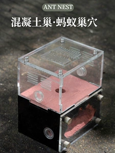 Concrete Nest for Pets 3D Printed Ant Workshop Acrylic Breeding Box Nest Moisturizing New Small Group Breeding