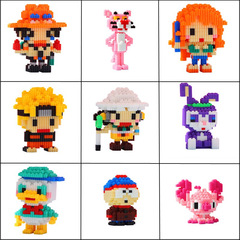 Foreign trade educational toys creative series assembly building blocks particle building blocks compatible with Lego small box three-dimensional building blocks