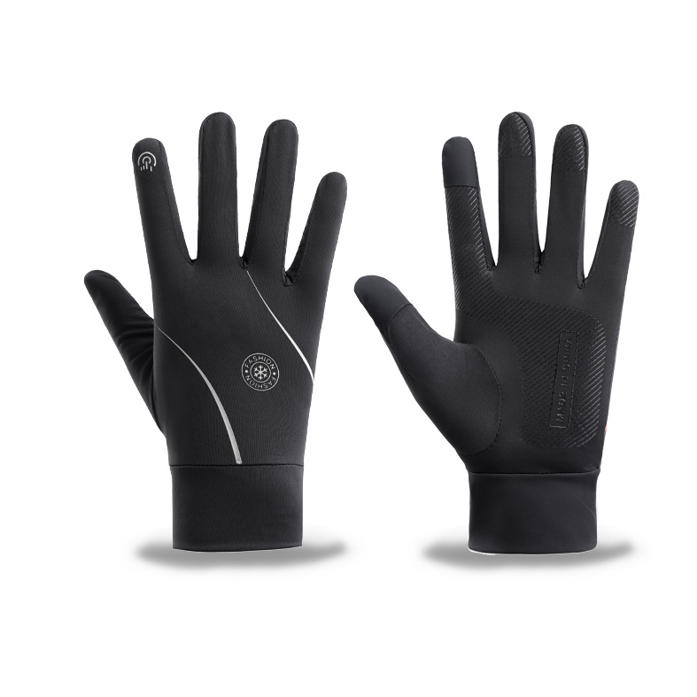 Guantes de protección solar para hombres de verano conducir al aire libre pesca delgada antideslizante ciclismo anti-UV guantes de hielo