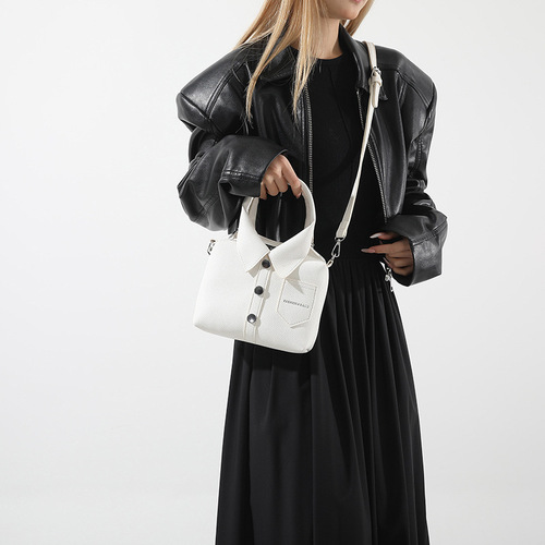 2024 New INSA Style Korean Small Minority Personality Women's Fashion Shirt Single Shoulder Crossbody Bag