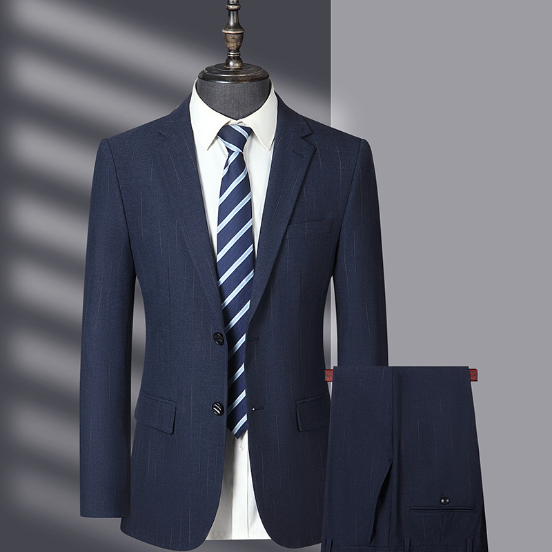 Men's Suit Suit Unit Professional Slim Stretch Work Clothes Men's Casual Business Formal Suit Two-piece Suit