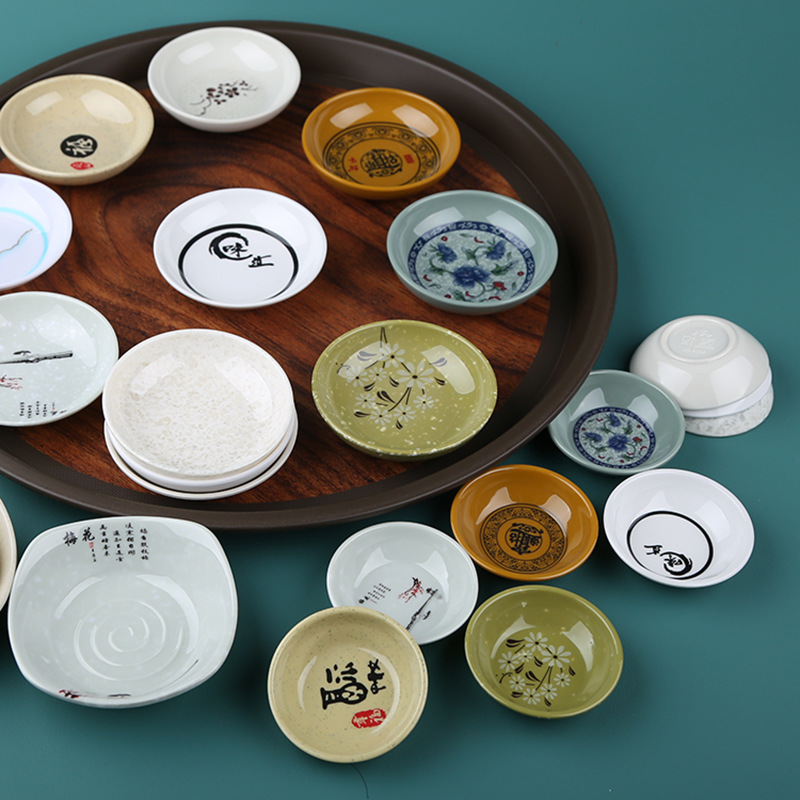 Melamine Plastic Flavor Dish Small Dish Seasoning Dish Hot Pot Shop Sauce Dish Sauce Vinegar Dish Commercial Imitation Porcelain Resin Tableware Melamine Plastic Flavor Dish Small Dish Seasoning Dish Hot Pot Shop Sauce Dish Sauce Vinegar Dish Commercial Imitation Porcelain Resin Tableware
