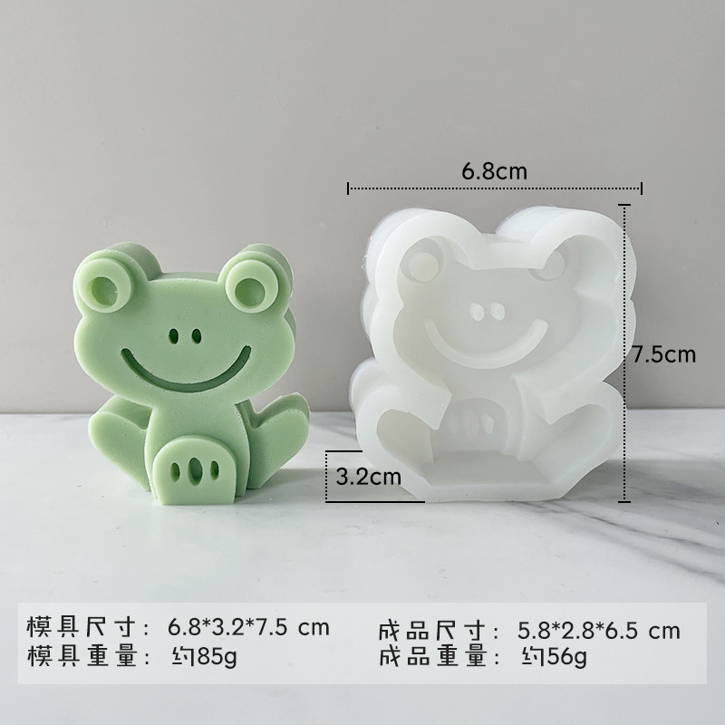 Lindo plano tridimensional pequeño animal vela molde DIY dibujos animados pequeño dinosaurio aromaterapia hecho a mano jabón yeso herramienta abrasiva