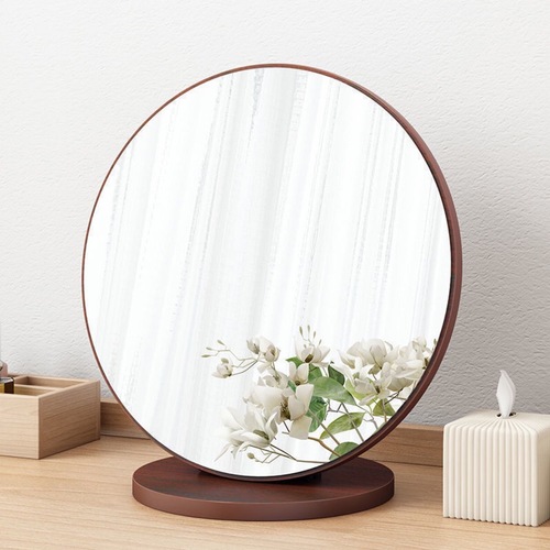 Large Internet celebrity retro dressing mirror portable dormitory princess mirror tabletop folding mirror makeup mirror