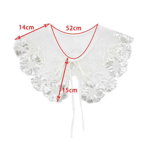 Factory direct sales new ruffled shirt fake collar women's clothing DIY decorative collar flower cross-border e-commerce exclusive for the second batch