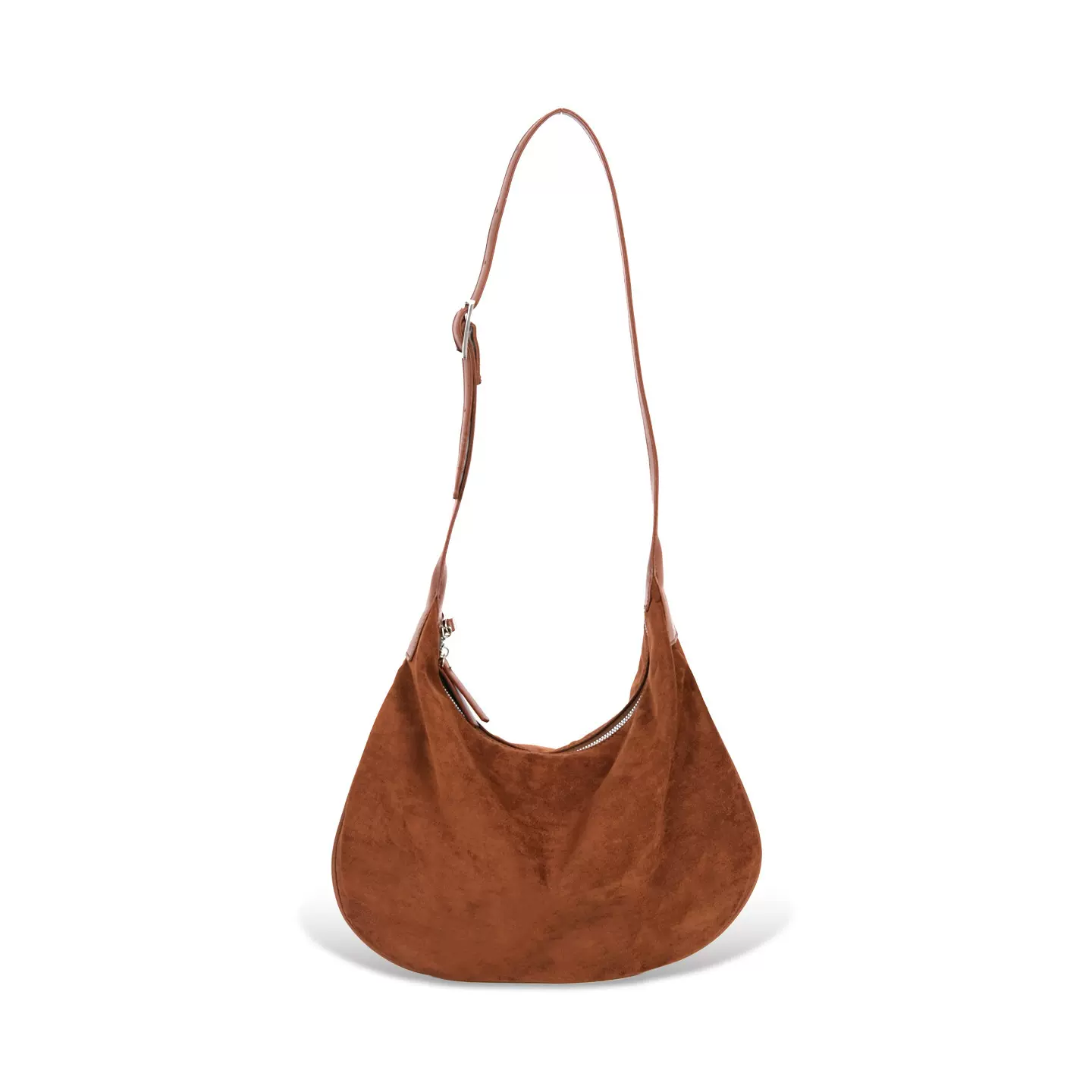 松弛复古挎包饺子风绒慵懒单肩磨砂包包女古月设计包包小众月牙麂