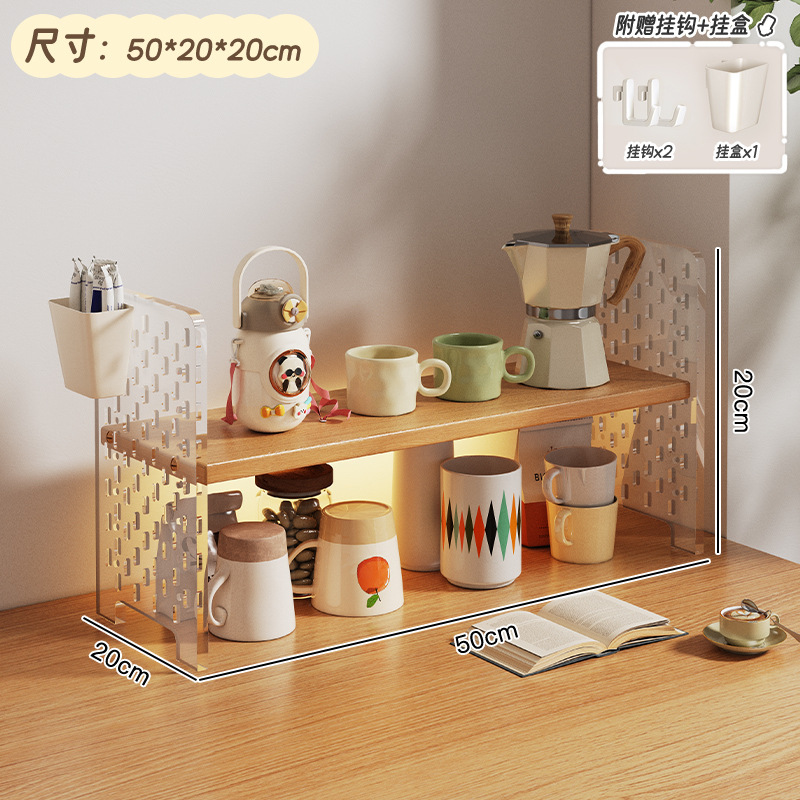 Taza de mesa almacenamiento estante acrílico taza de agua estante de té estante de mesa sala de té esquina de café estante de exhibición
