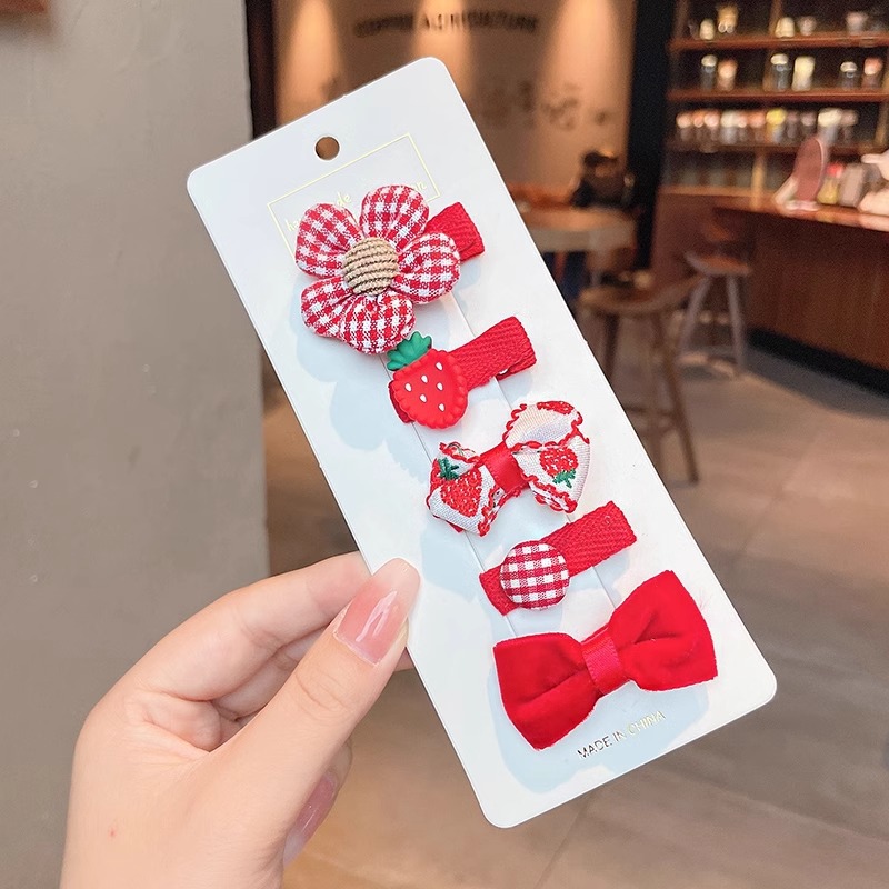 Caricatura encantadora pinza de pelo japonesa mujer lateral roto cabello de una palabra pinza de cabello para niños pequeños pinza de cabello de boca de pato