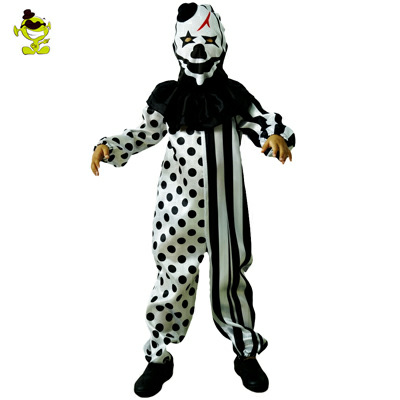 De Halloween videojuego demonio payaso traje de los niños pequeños blanco y negro matando payaso partido etapa traje image 6