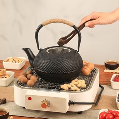Electric Tea Pot Stove, BBQ Grill, Multi-Function Home Use Indoor Heating Stove, Stainless Steel Portable Square Stove
