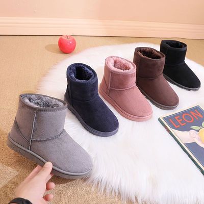 Boy Snow boots children winter Cotton-padded shoes Plush thickening girl Gaobang Cold proof non-slip new pattern baby Cotton boots