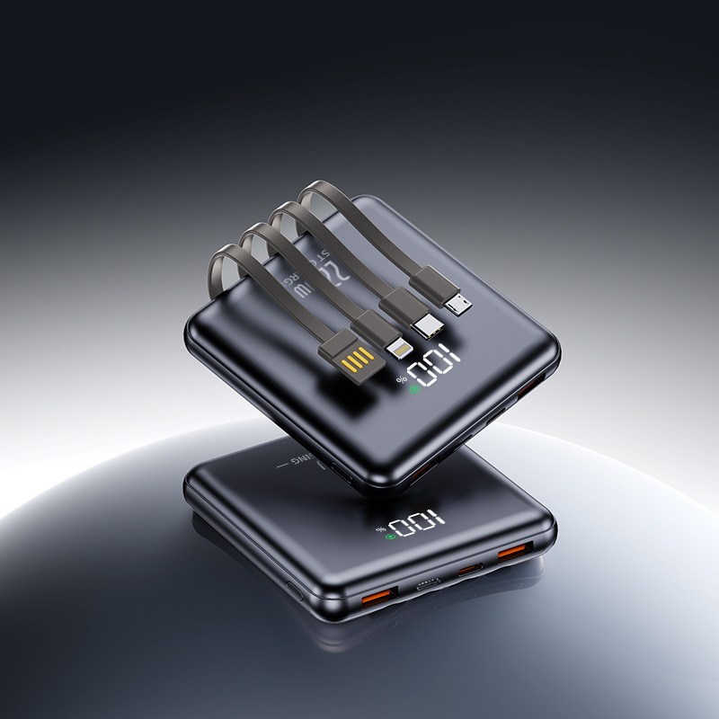 4 線式メタリックペイント高速充電 3C パワーバンク 1/20000 mAh 超薄型ポータブル PD モバイル電源ユニバーサルを搭載|undefined