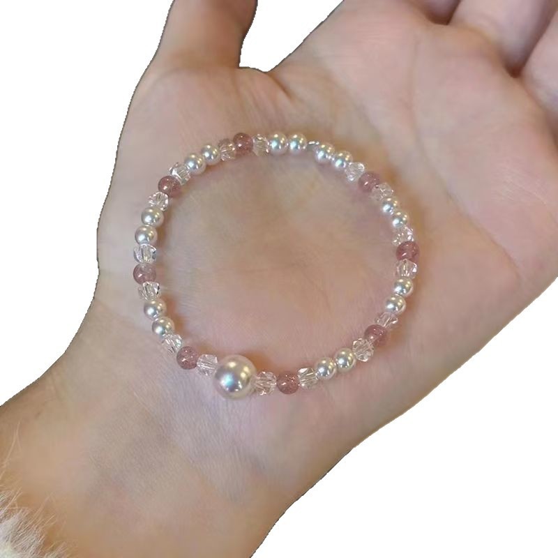 人気の超妖精オーシャンスタイルマーメイドブレスレットサメマンヤオシーブルーイミテーションパールライトラグジュアリーで絶妙なカップルブレスレット|undefined