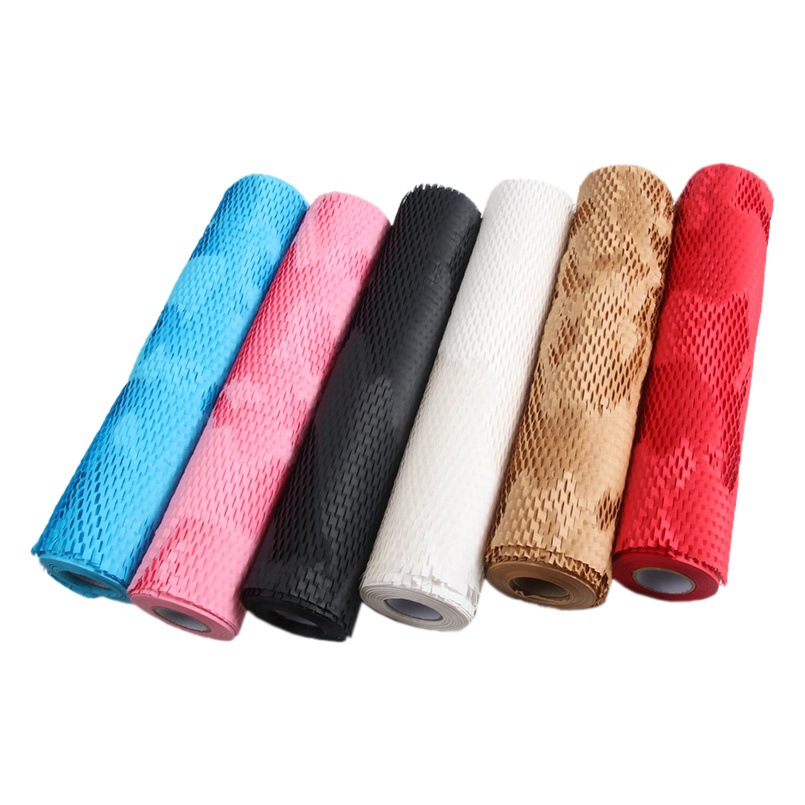 Venta al por mayor 80-foot G papel de embalaje a prueba de golpes degradable papel Kraft papel de embalaje de cerámica de vidrio de regalo de seis colores