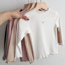 女童春秋款白色打底衫宝宝女棉婴儿上衣单件秋衣女童长袖t恤百搭