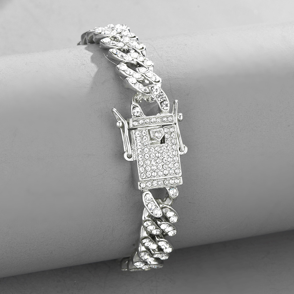 Collana a catena cuban hip hop full diamond da donna versatile_voghion.com