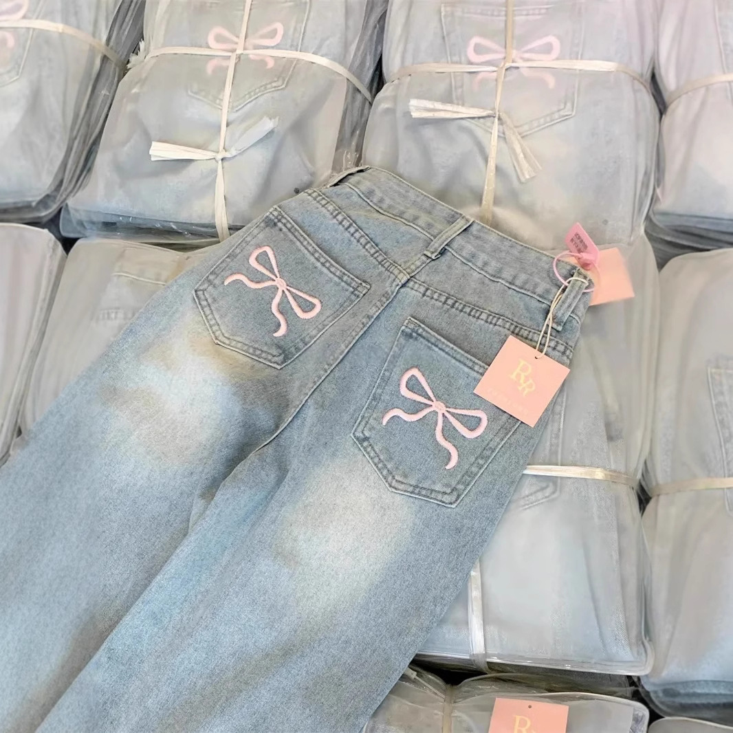 Women's Jeans 2026 New Early Autumn Thin Style Trendy High-Waisted American High Street Straight-Leg Pants for Petite Figures