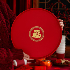 Housewarming red fruit plate new home decoration home living room coffee table layout new house moving decoration supplies