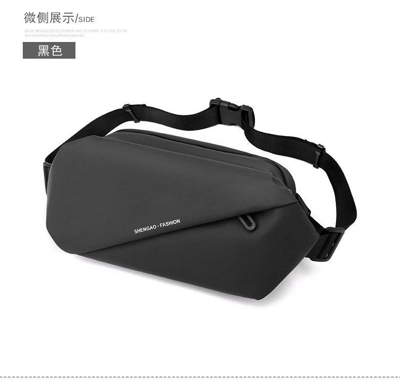New cross-border men's waist bag, outdoor sports mobile phone bag, multi-functional large-capacity chest bag, casual single-shoulder crossbody bag undefined