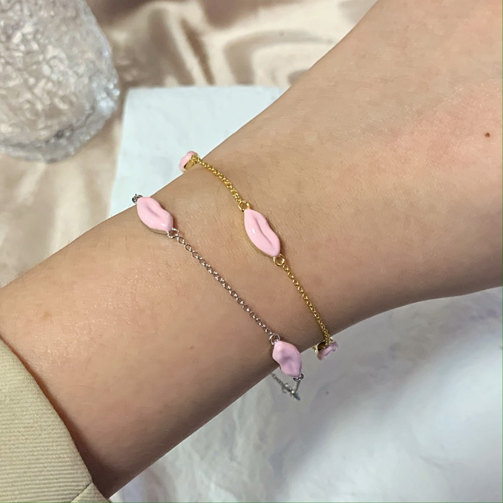 Fashion Lips Sterling Silver Plating Bracelets