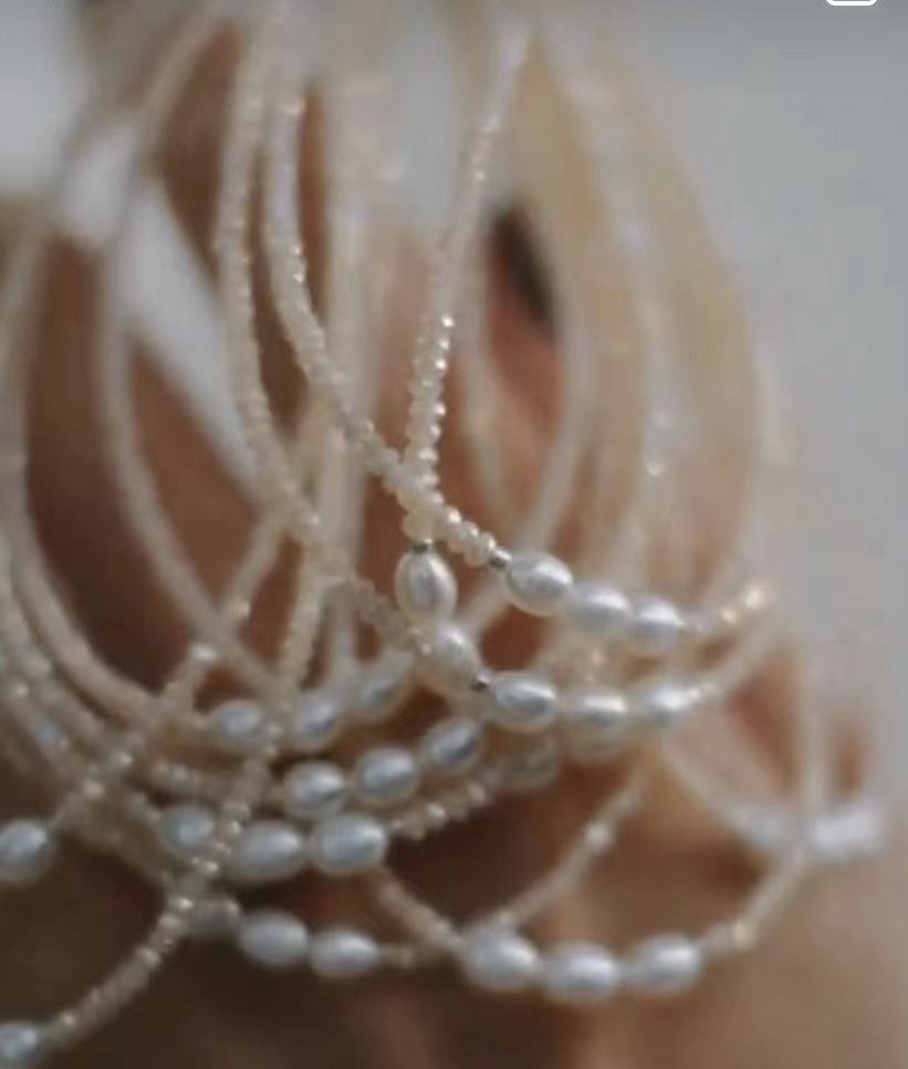 Baroque Pearl Necklace With Natural Stone Eye Shell Pendant_voghion.com