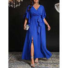 L 32239 Flared Sleeve V-neck Gown ������ V ���ϵ�ȹ�羳