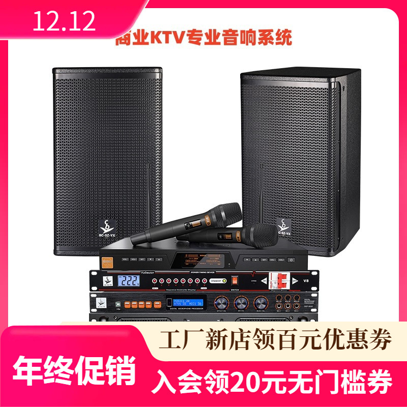 Kit de sonido profesional ktv bar comercial sala de reuniones doméstica sala de baile equipo de sonido conjunto completo