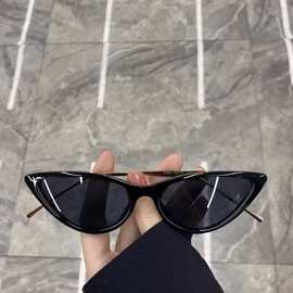 猫眼墨镜时尚防晒欧美pc金属眼镜框复古百搭潮款太阳镜遮阳护目镜