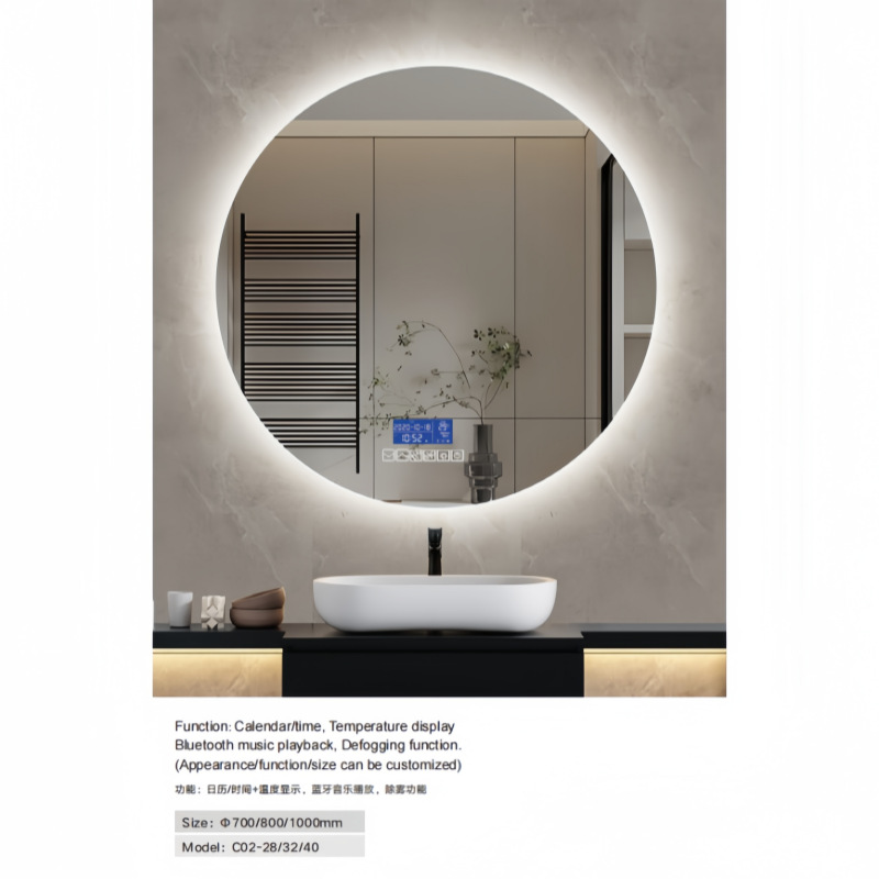 espejo de baño LED colgado en la pared espejo de baño anti-nebble con luz espejo inteligente de baño doméstico colgado en la pared espejo de baño image 5