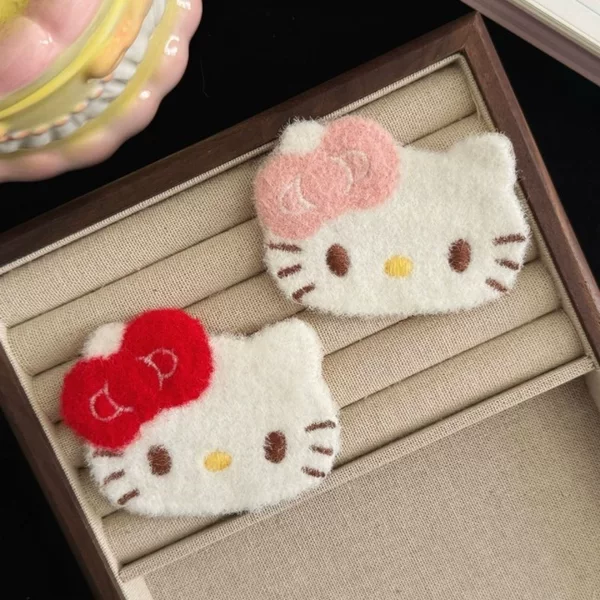 Super Cute Kt Cat Bangs Patch, Cashmere Cat Paw Magic Patch, Sweet Cartoon Hair Clip, Versatile Autumn and Winter Hair Patch