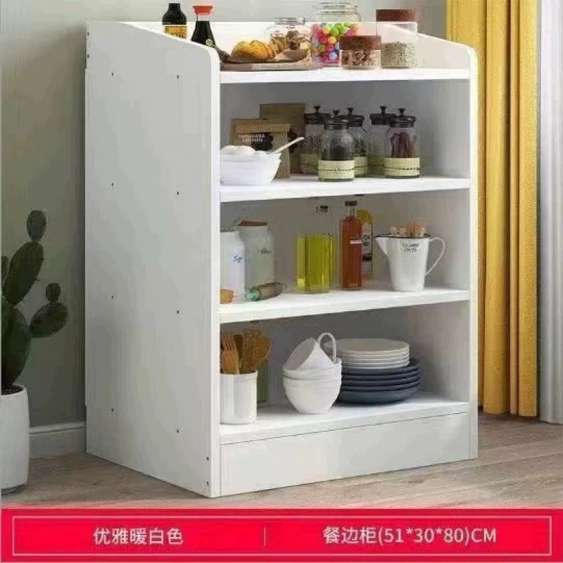 奶油风餐边柜储物柜靠墙一体茶水柜厨房橱柜家用碗柜客厅置物柜子|undefined