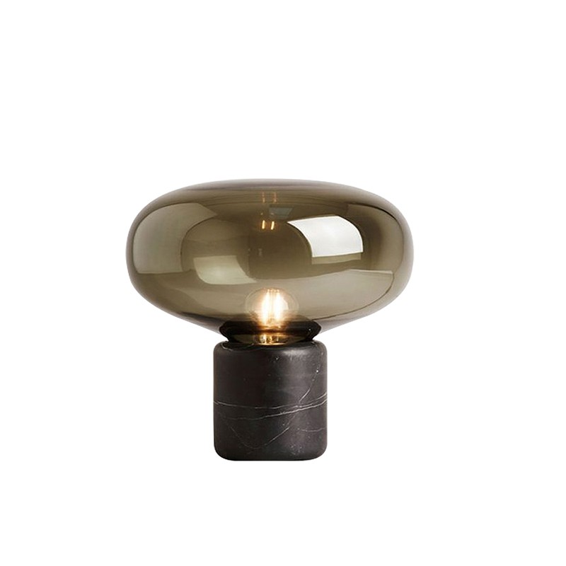 Lámpara de escritorio de mármol moderna nórdica lujosa decoración hotelera de lujo ambiente lámpara de dormitorio simple cama de aire faro image 6