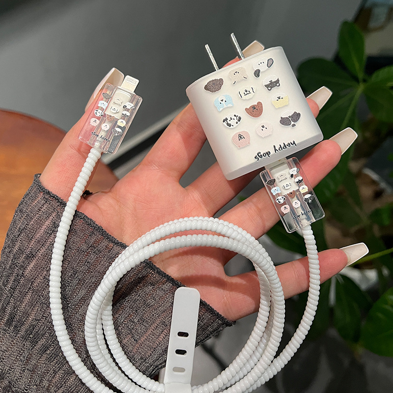Capa de cable de datos para Apple 13 / 15 cargador de cable de datos de teléfono móvil cubierta de protección anti-plegado image 4