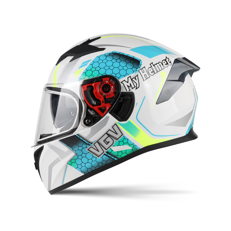 [En stock] Casco de motocicleta certificado 3c Casco completo para hombre Casco de seguridad de motocicleta de cuatro estaciones de doble lente de invierno