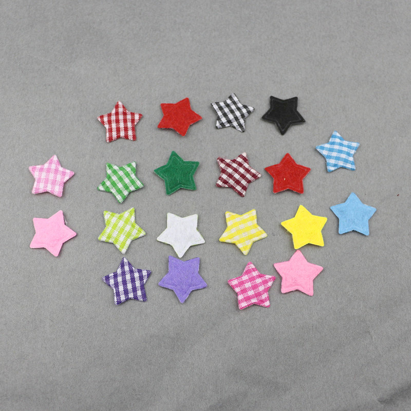 New 2cm star jewelry DIY baking accessories Plaid embossed headdress accessories five-pointed star material New 2cm star jewelry DIY baking accessories Plaid embossed headdress accessories five-pointed star material