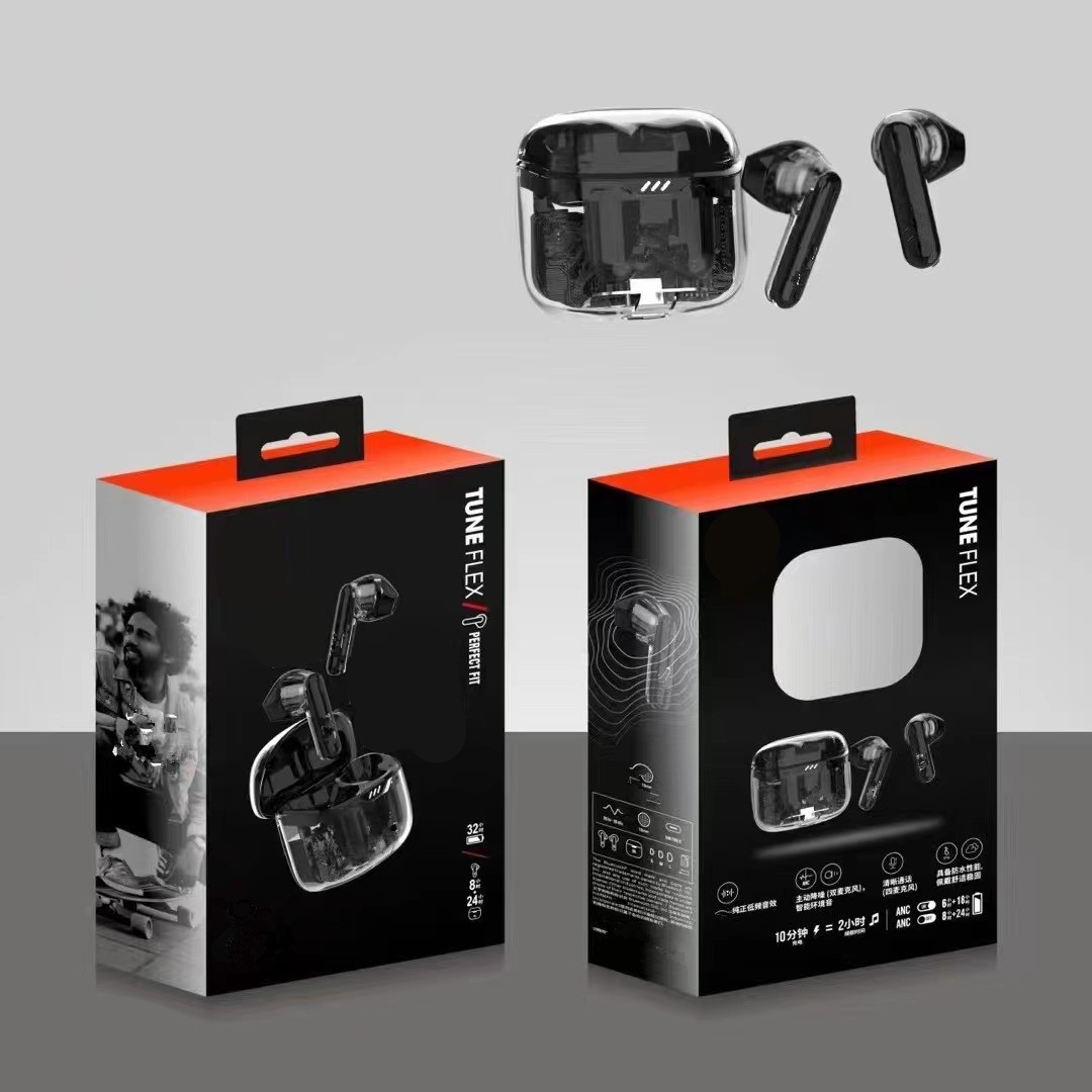 Wireless Earbuds Bluetooth 5.3 Transparent Crystal Design In-Ear Sports Earphones HiFi Stereo Touch Control IPX5 Waterproof Compatible IPhone Android_voghion.com