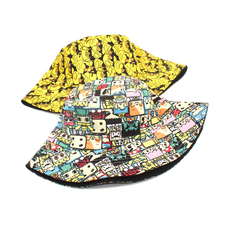 Unisex Retro Color Block Bucket Hat display picture 2