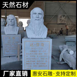 石雕名人雕像汉白玉伟人主席像历史英雄人物肖像校园广场公园摆件