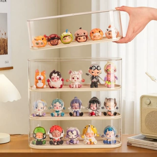 盲盒收纳展示架泡泡玛特手办展示盒摆件亚克力柜适用储物可叠加