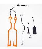 1~2개의 헬멧 스트립 오렌지