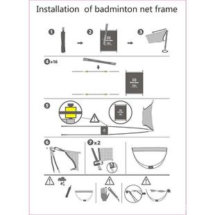 New Badminton Net Frame Portable Mobile Folding Simple Badminton Stand Manufacturer Ready Stock Dropshipping