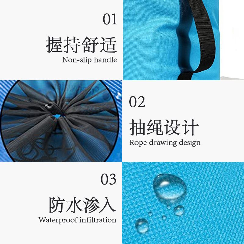 Bolsa de almacenamiento de manguera para RV transfronteriza, bolsa de almacenamiento de paquete de tuberías de alcantarillado, bolsa de malla plegable para almacenamiento de cables y alambres